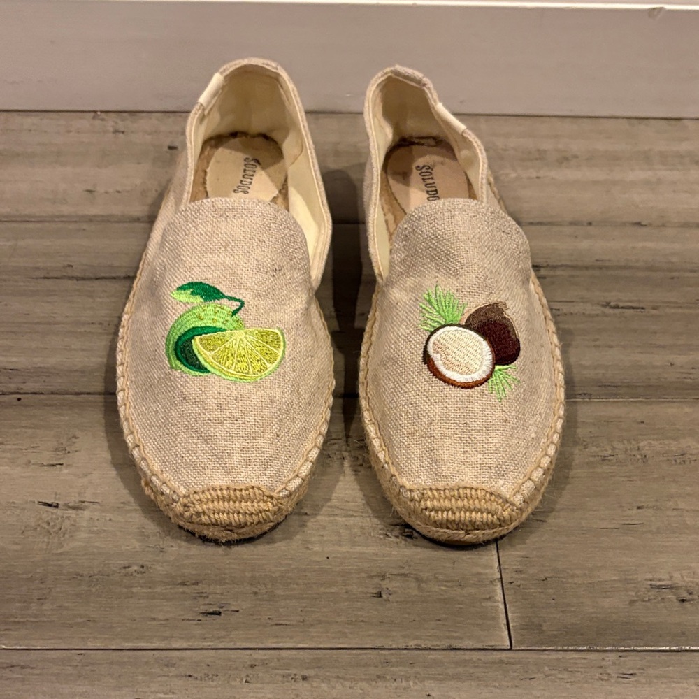 Soludos x Lucy Margarita Espadrilles with Lime and Coconut Embroidery - Picture 2 of 5